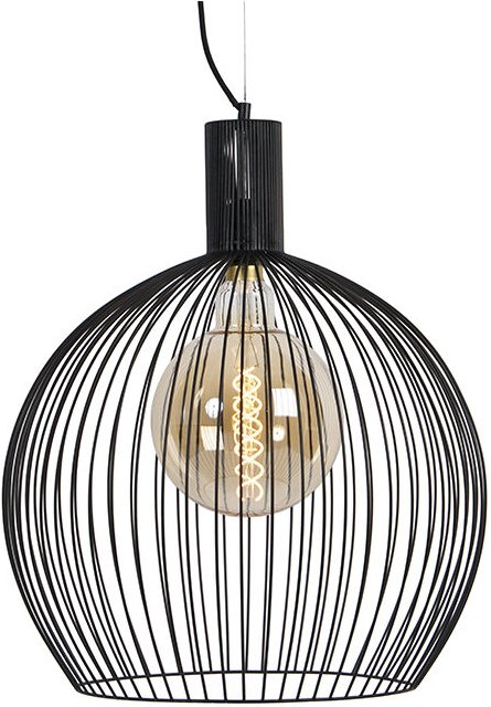 Design runde Hängelampe schwarz 50 cm - Wire Dos