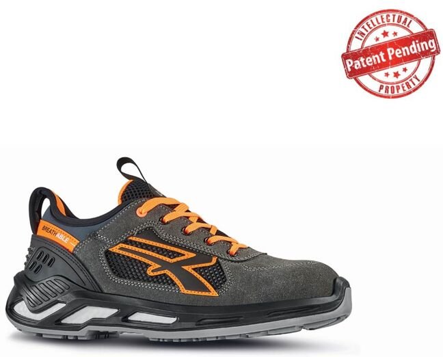 Thumbnail - U-power - u.power Sicherheitsschuh Ryder Gr.46 grau/orange S1P src esd EN20345 Leder - RS20016-46