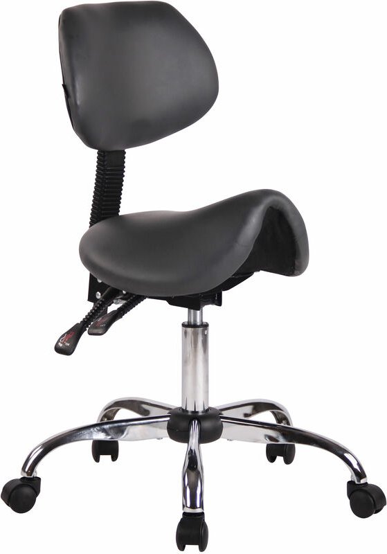 Arbeitshocker Stuttgart Kunstleder grau