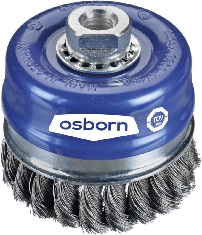 Osborn Topfbürste Stahldraht M14 80 mm gezopft