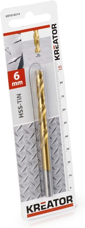 Metallbohrer Titanium Gelb Kreator Durchmesser 6 mm