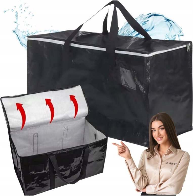 Schwarze Aufbewahrungstasche