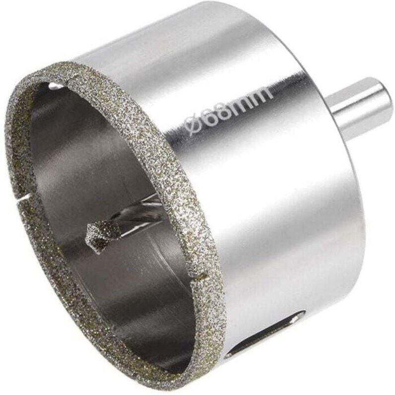 68 mm Diamant-Lochsäge, Zentrierbohrer, Lochsäge mit Diamant-Oberflächenbeschichtung zum Schneiden von Glas, Fliesen, Ke...