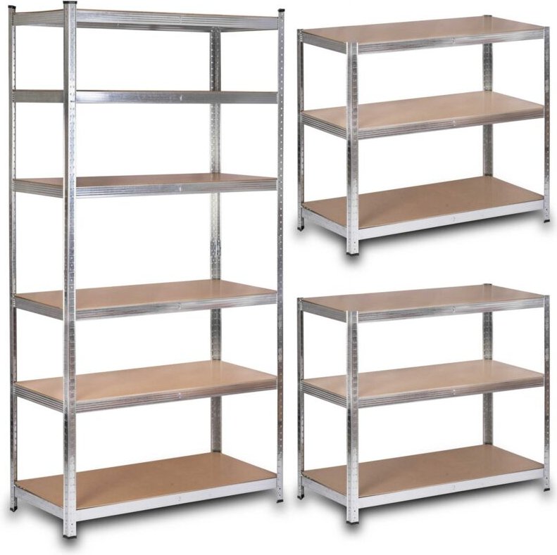 Lagerregal aus Metall 222 x 110 x 50 cm Humberg HR-815