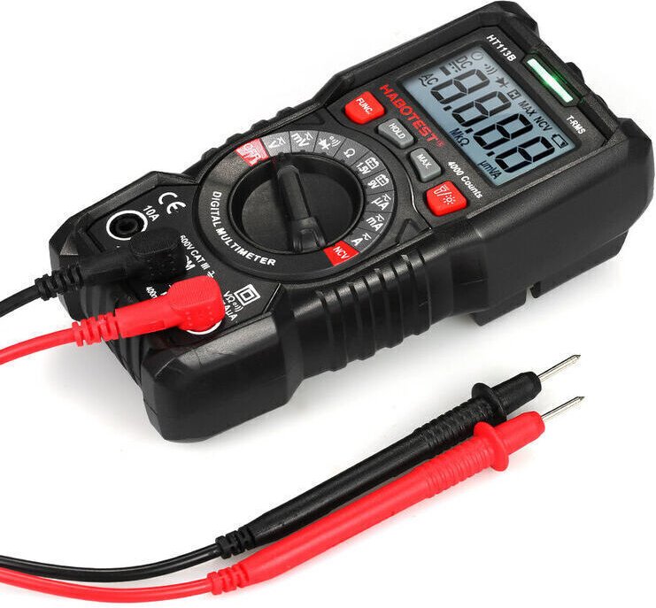 Digitales Multimeter mit automatischer Bereichswahl, True RMS-Messung (4000 Counts), berührungslos, Voltmeter, Amperemet...