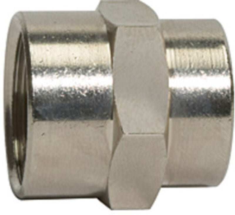 Muffe »value line«, g 1/4, sw 17, Messing vernickelt - Riegler