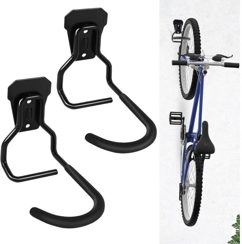 ZVD - Lot de 2 crochets de vélo verticaux pour porte-vélos, porte-vélos, support de rangement robuste pour la maison, po...
