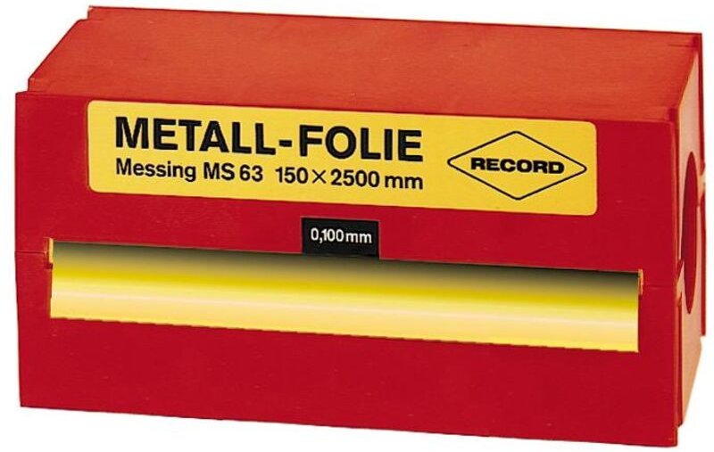 Metallfolie Stahl unlegiert 150x2500x0,300 mm - Record