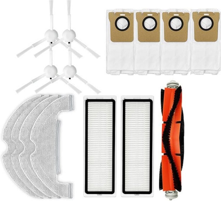 Staubsauger-Ersatzteile für Xiaomi STYTJ05ZHM Roboter-Vakuumteile, Hauptseitenbürste, Filterlappen, Staubbeutel