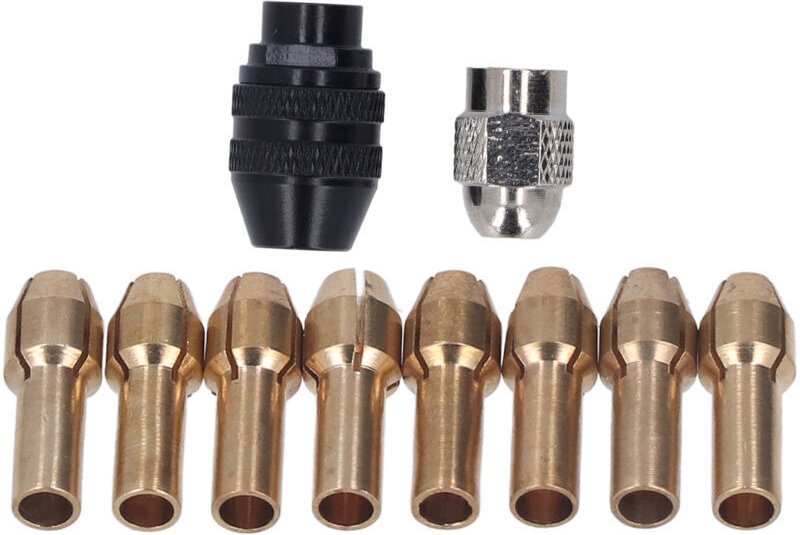 Schnellspannbohrfutter, Bohrfutter-Spannzangensatz, sichere und stabile Klemmung für Schleifscheiben von 0,8 mm bis 3,2 ...