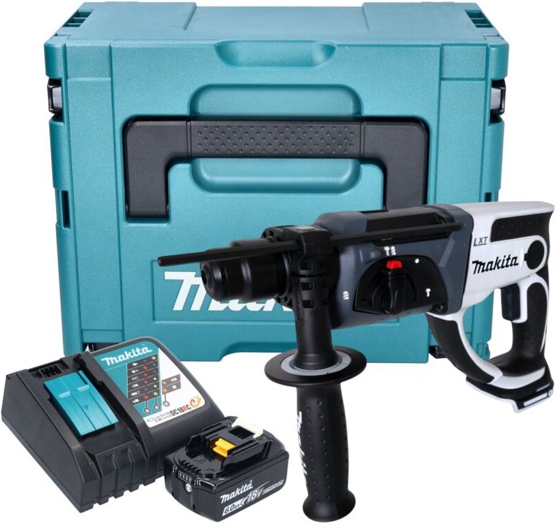 Makita - dhr 202 RG1JW Akku Bohrhammer 18 v 20 mm 2,0 j weiß + 1x Akku 6,0 Ah + Ladegerät + Makpac
