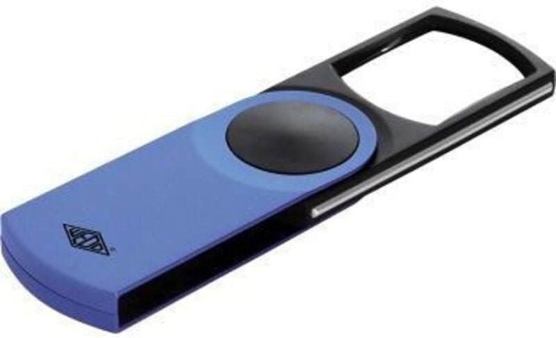 Thumbnail - Wedo - Lupe ® swing-it 3-fach 5 x 1,3 x 11,2 cm (b x h x t) CR2016 blau