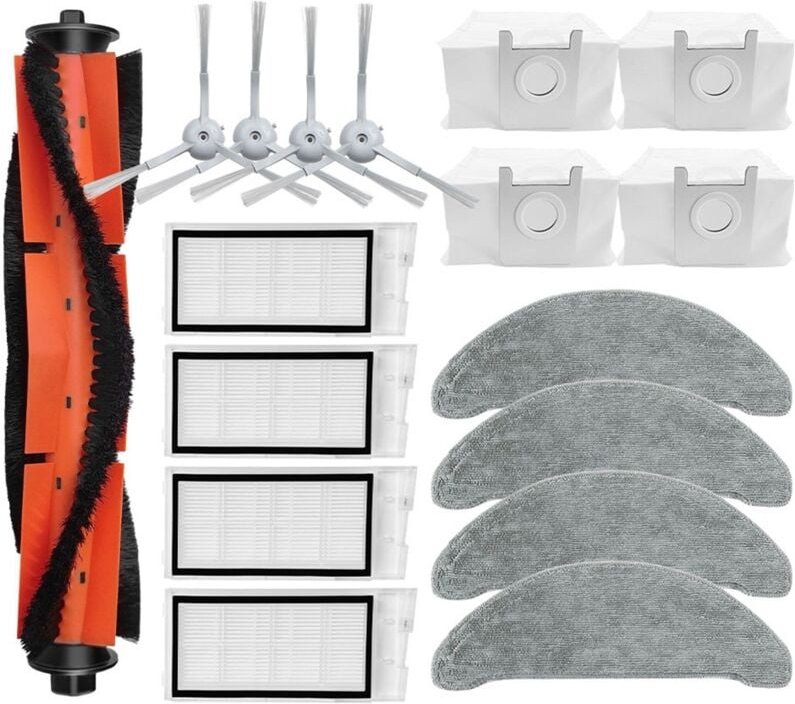 Für Eve Plus SDJ01RM Roboter Vakuum Ersatzteile Zubehör Wichtigsten Seite Pinsel Hepa-Filter Mopp Staub Tasche