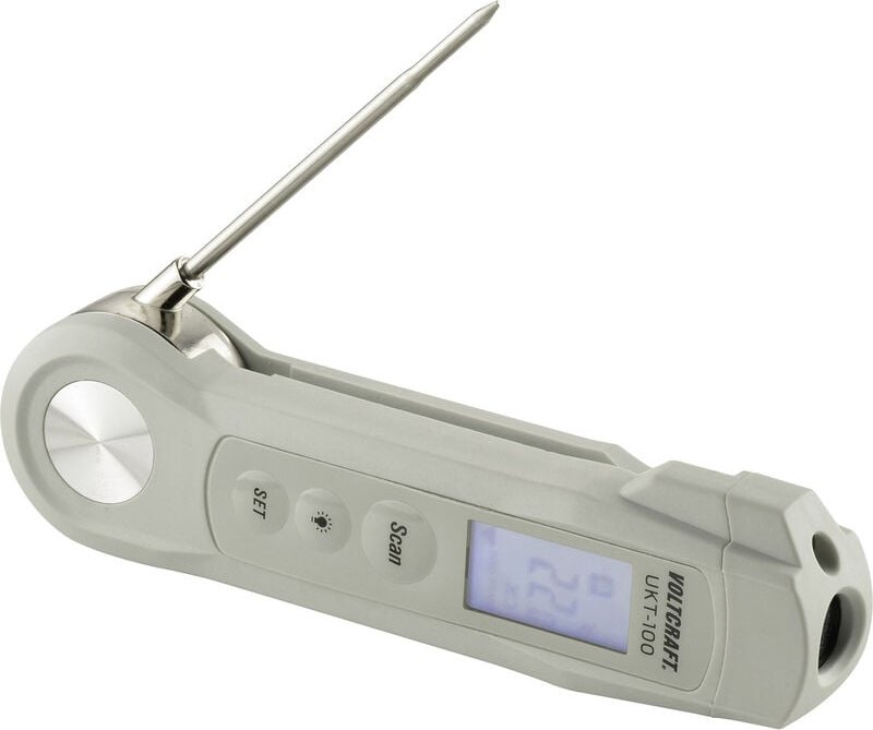 VOLTCRAFT UKT-100 Einstichthermometer Messbereich Temperatur -40 bis 280 °C LED-Taschenlampe, Berü