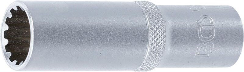 Bgs Technic - Steckschlüssel-Einsatz Gear Lock, tief Antrieb Innenvierkant 12,5 mm (1/2') sw 15 mm