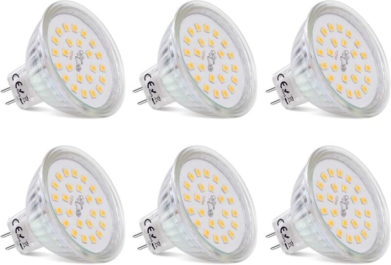 Ersandy - MR16 LED-Spot-Leuchtmittel, GU5.3-Sockel, warmweiß 2700 k, 3,8 w, entspricht 40 w Halogen, LED-Spot GU5.3 12 v...