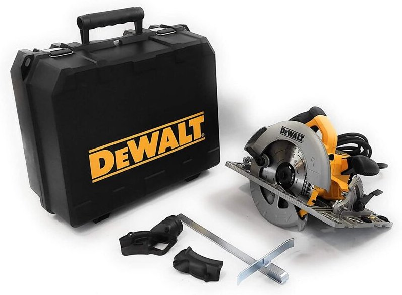 Handkreissäge 1600wt 61 mm im Set inklusive 1500mm Führungsschien (DWE576KR-QS) - Dewalt