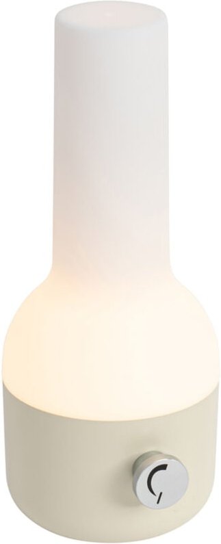 Tischleuchte für den Außenbereich beige mit weiß inkl. wiederaufladbarem led IP44 - Haard