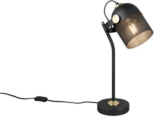 Tischleuchte Leselampe Nachttischlampe Retro Wohnzimmerlampe Schwarz E27 H 45 cm