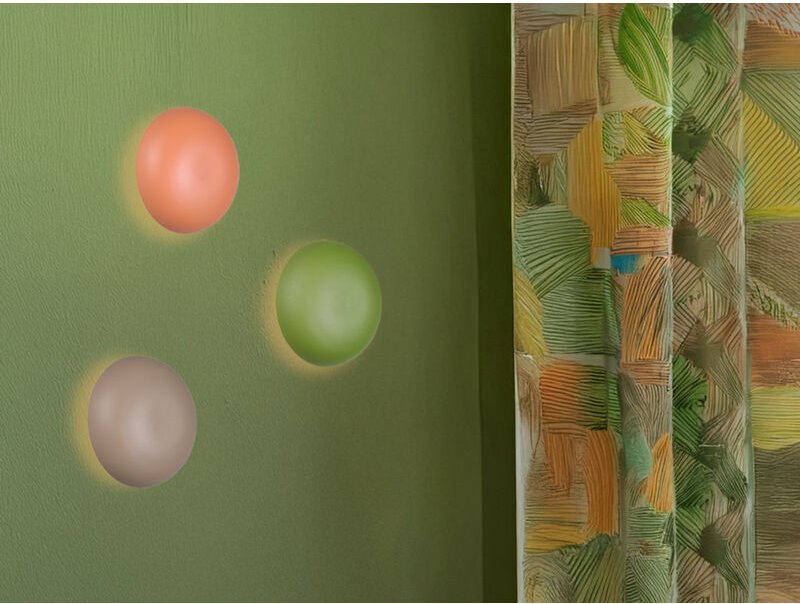 3er set Akku Wandlampen per usb aufladbar aus Metall in 3 Farben, ø 15,5cm