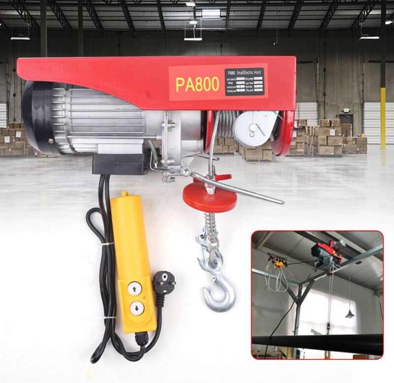 1300W 400/800KG Elektrisch Seilwinde Motorwinde Seilhebezug Winde Kranwinde 220V