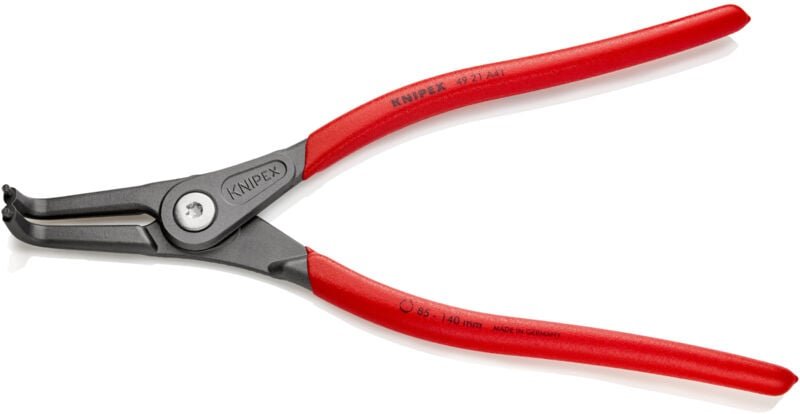 KNIPEX 49 21 A41 Präzisions-Sicherungsringzange für Außenringe auf Wellen mit rutschhemmendem Kunststoff überzogen grau ...