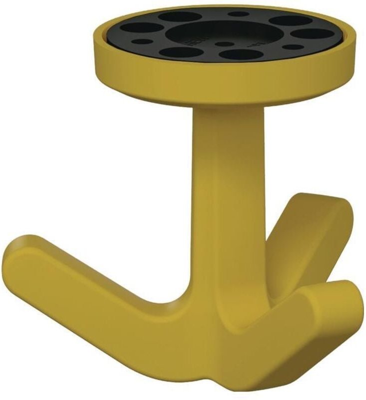 Dreifachhaken Serie 477 matt, elastisch 18 senfgelb Höhe 69 mm ø 51 mm