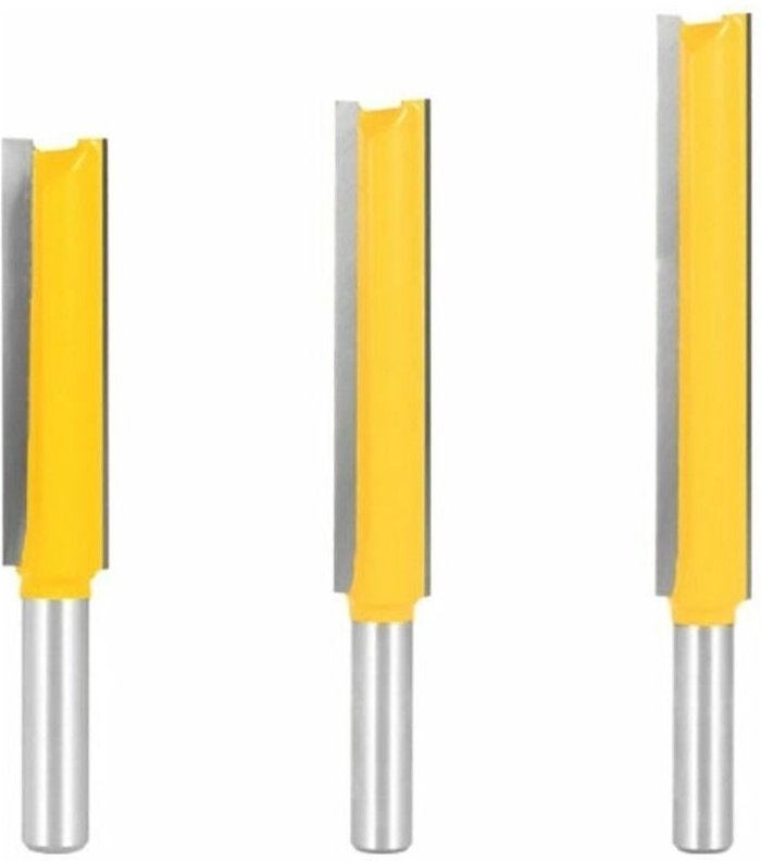 3-teiliges Set extra langer Fräser mit 8-mm-Schaft, Holzfräser, extra langer Schaftfräser: 8 mm x 1/2" x 50 mm, 8 mm x 1...