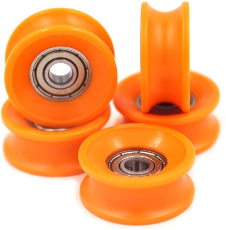 Thumbnail - 5 Stück 6 x 30 x 13 mm Kugellager-Riemenscheiben mit U-Nut - Orange