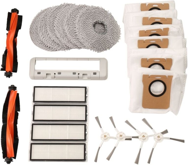 Zubehör-Set für Roboterstaubsauger X20+/X20 Plus, Hauptseitenbürste, Hepa-Filter, Wischtuch, Staubbeutel, Ersatzteile