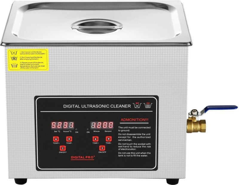 Mophorn - Ultraschallreiniger 10 l mit digitalem Timer und Heizung, professionelle Edelstahl-Reinigungsmaschine für Schm...