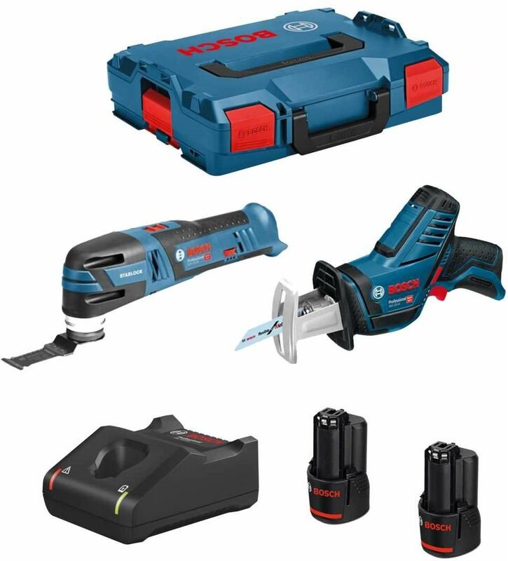 Bosch - Kit 12V B12GSAGOP2bat3a-40 (gsa 12V-14 + gop 12V-28 + 2 x 3,0 Ah + GAL12V-40 + L-Boxx 102)