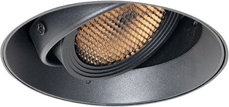 Moderner Einbaustrahler schwarz GU10 AR70 rund randlos - Oneon Honey