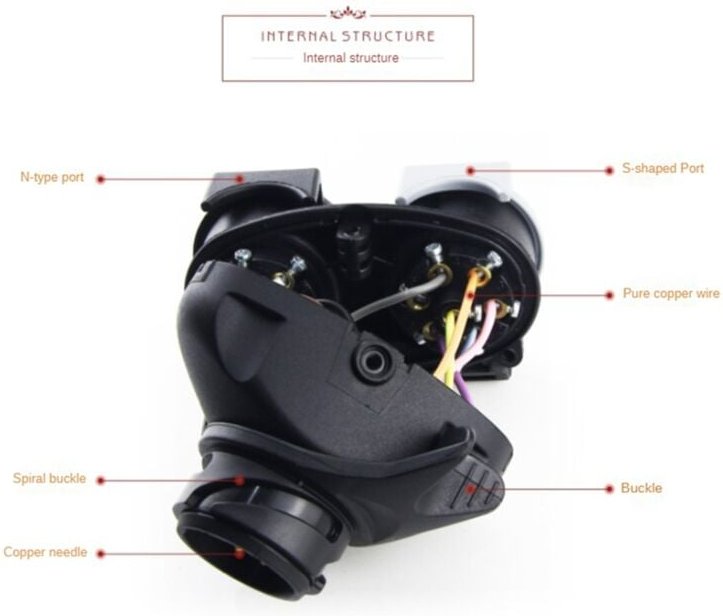 Tlily - Abschleppwagen, Wohnmobil-Anhänger-Seiten-Ersatzstecker, wasserdichter Steckdosenadapter, Kabelanschluss, 13-pol...