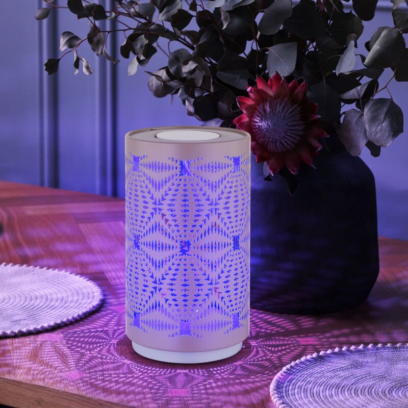 Thumbnail - Globo Lighting - Tischleuchte Beistellleuchte Nachttischlampe Akku rgb led Touch champagner usb