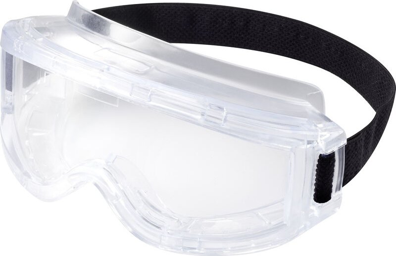 TOOLCRAFT TO-5343216 Vollsichtbrille inkl. Kopfhalterung Klar EN 166 DIN 166