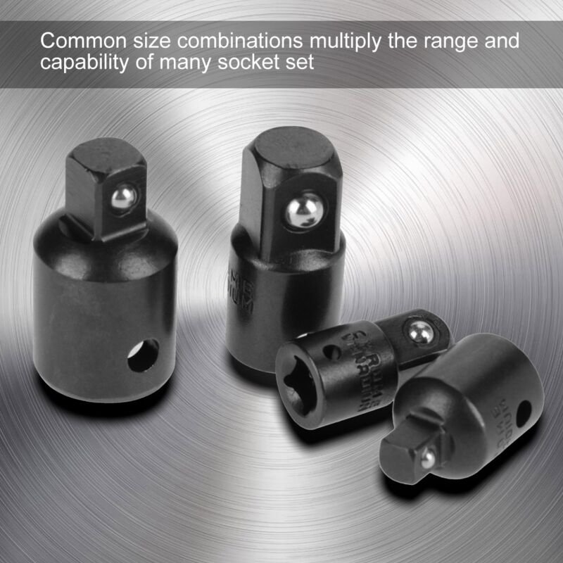 Ej.life - 4pcs Chrom-Vanadium-Stahl-Sockel-Adapter und Reduzier-Set - 1/4 ', 3/8', 1/2 'Schraubenschlüssel-Adapter Ratsc...