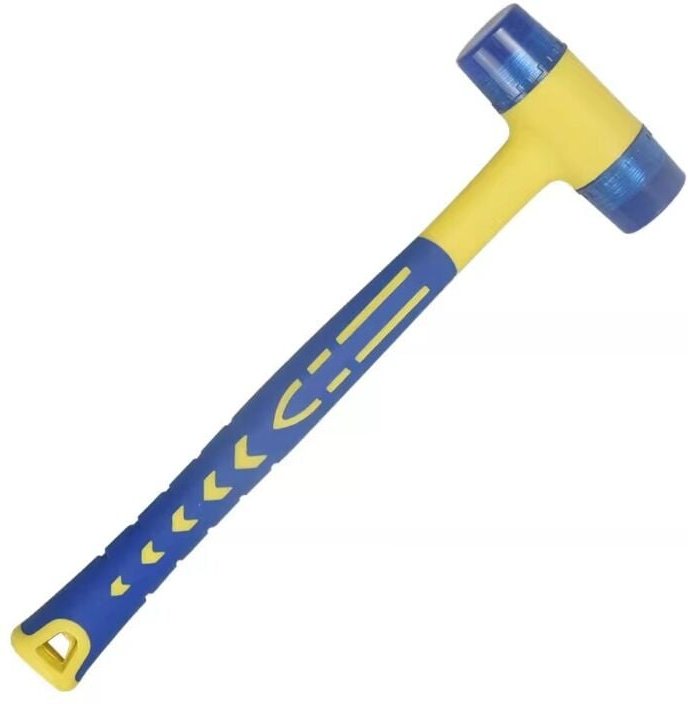 Thumbnail - Lntyq - Gummihammer, 30 mm doppelseitiger weicher Hammer, Gummihammer mit rutschfestem Griff, Nylonhammer für Leder, Hol...