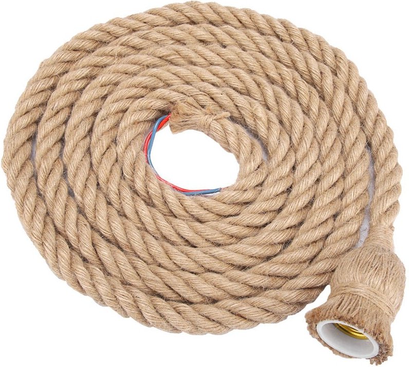 3m E27 Vintage Hanfseil Deckenleuchte Sockel Hängelampe Lampenfassung 85-265V