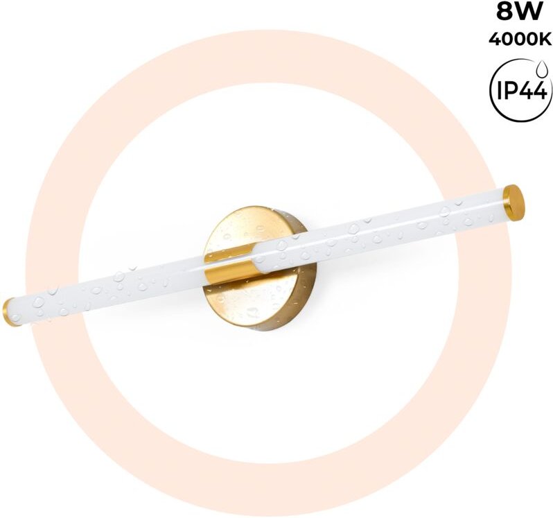 Tubularer LED-Wandstrahler für das Bad - 8W - 720lm - IP44 -