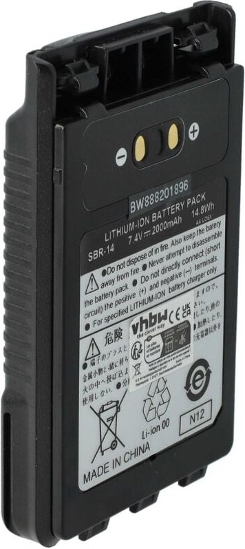 Thumbnail - Vhbw - 1x Akku Ersatz für Yaesu SBR-14, SBR-14Li für Funkgerät, Walkie Talkie (2000 mAh, 7,4 v, Li-Ion)