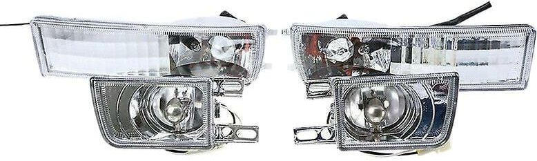 Woosien - 4 Stück Frontstoßstange Klar Nebel Blinker Licht Lampe links und rechts für Mk3 Golf 1993–1998