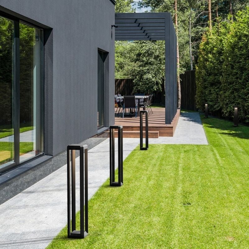 Standlampe Stehleuchte Außenleuchte led Gartenlampe Wegeleuchte Alu IP65 h 80 cm