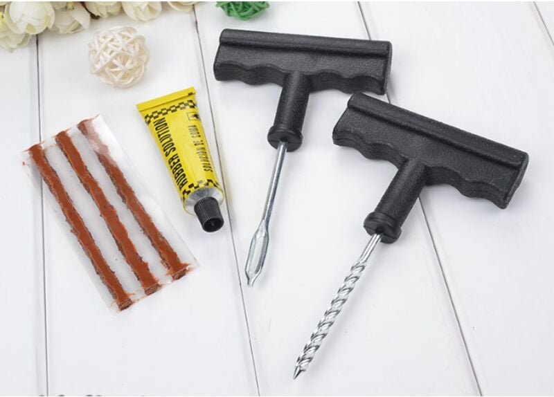 Gabrielle - Reifenpannenset fürs Auto Reifenpannenreparatur für Motorräder und Fahrräder 15-Minuten-Reparatur Komplettes...