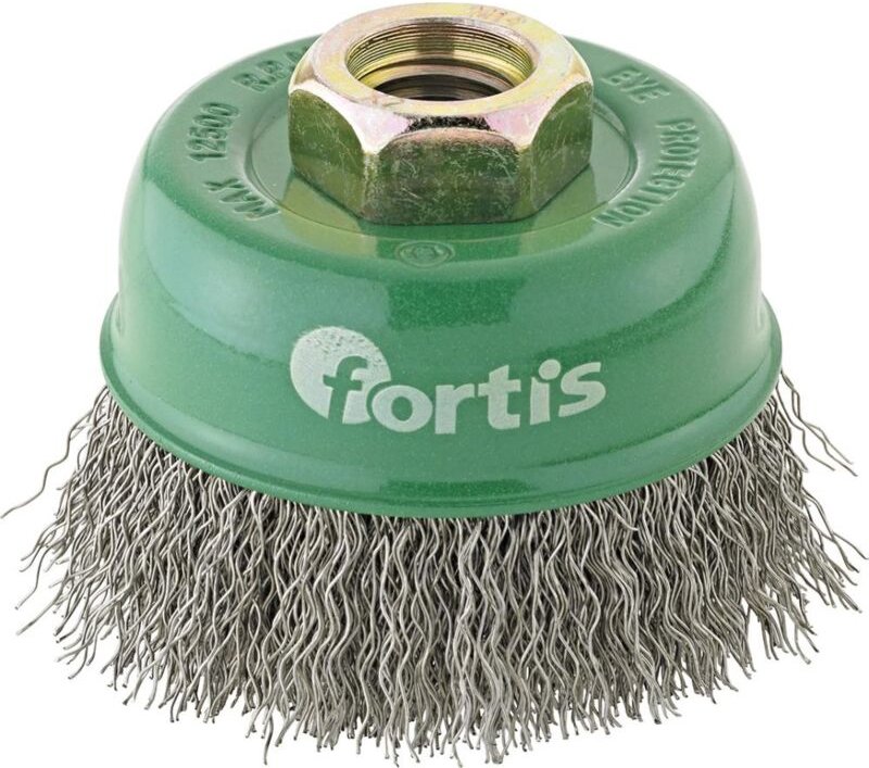 Topfbürste Edelstahl 60 x 0,3 mm gewellt - Fortis