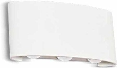 V-TAC VT-846 6W LED Wandlamp COB x 6pcs Warmweiß 3000K Aluminum sand weiß Körper IP54 - SKU 8613