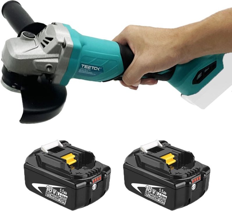 Teetok - Stichsäge,Hochleistungs-125-mm-Akku-Winkelschleifer, bürstenlos, Schleifmaschine, Schleifmaschine, Ersatz für M...