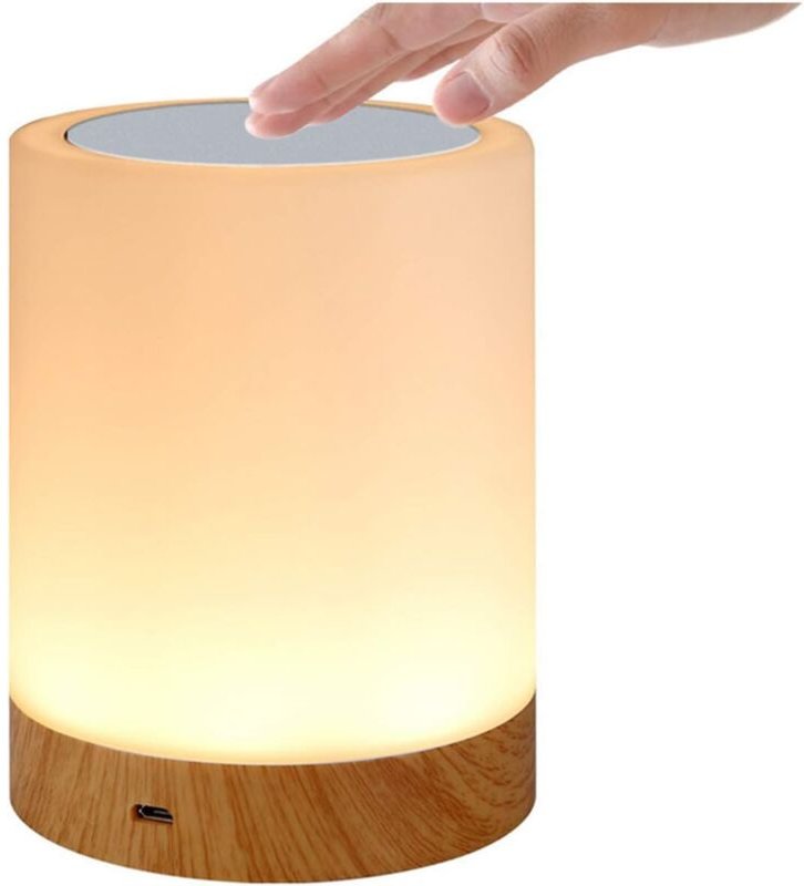 Thumbnail - LED-Nachtlicht, Nachttischlampe mit Touch-Steuerung und wiederaufladbar über usb, Nachtlampe mit dimmbarer Touch-Steueru...