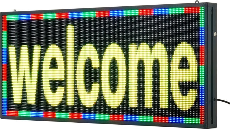 Mophorn - Programmierbare LED-Anzeige P6 Vollfarbe flexibles digitales Scrolling-Panel, DIY-Anzeigetafel mit individuell...