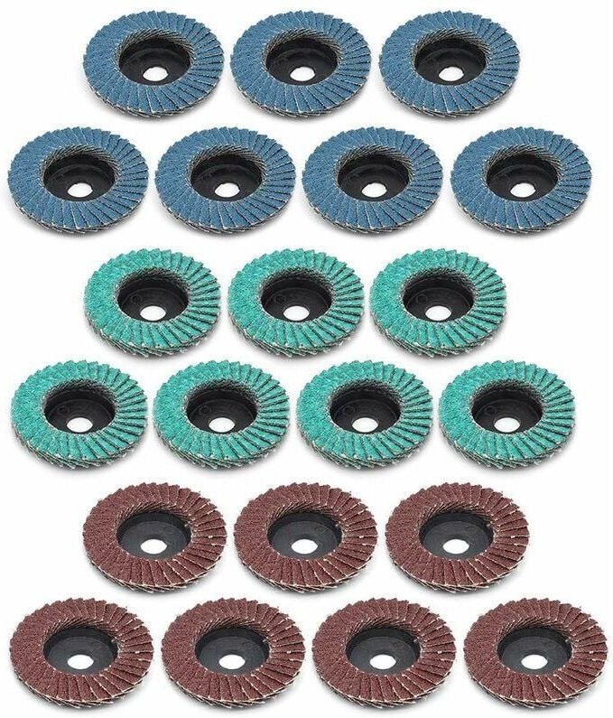 Shmshng - Schleifscheiben, 21 Stück, 50 mm, professionelle Fächerscheiben, Schleifscheiben, Körnung 80